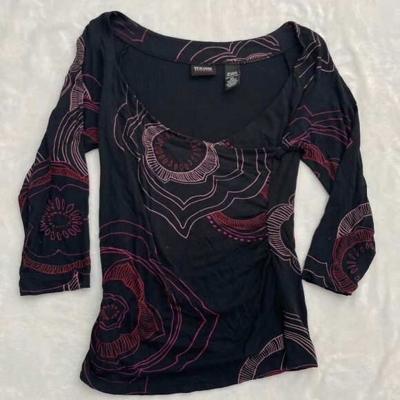 New York & Company Tops - New York & Co Y2K Babydoll Top Women's XS 2000s V Neck Fitted Workwear Career